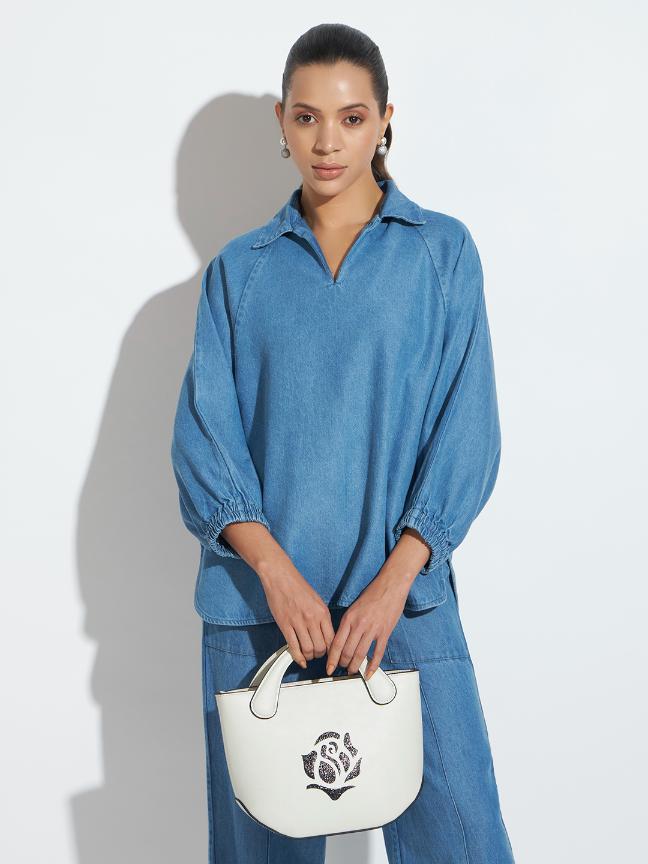 Aura Shirt Light Wash Boho