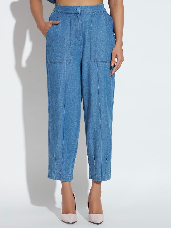 Aura Co-ord Pant Set Light Wash Boho
