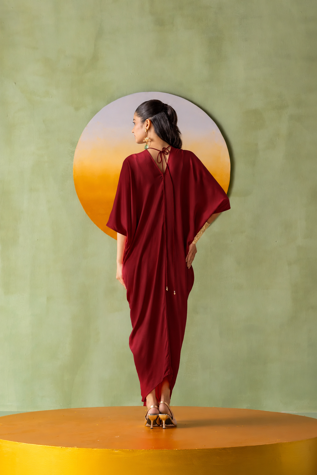 Moonlight Kaftan Burgundy Astra