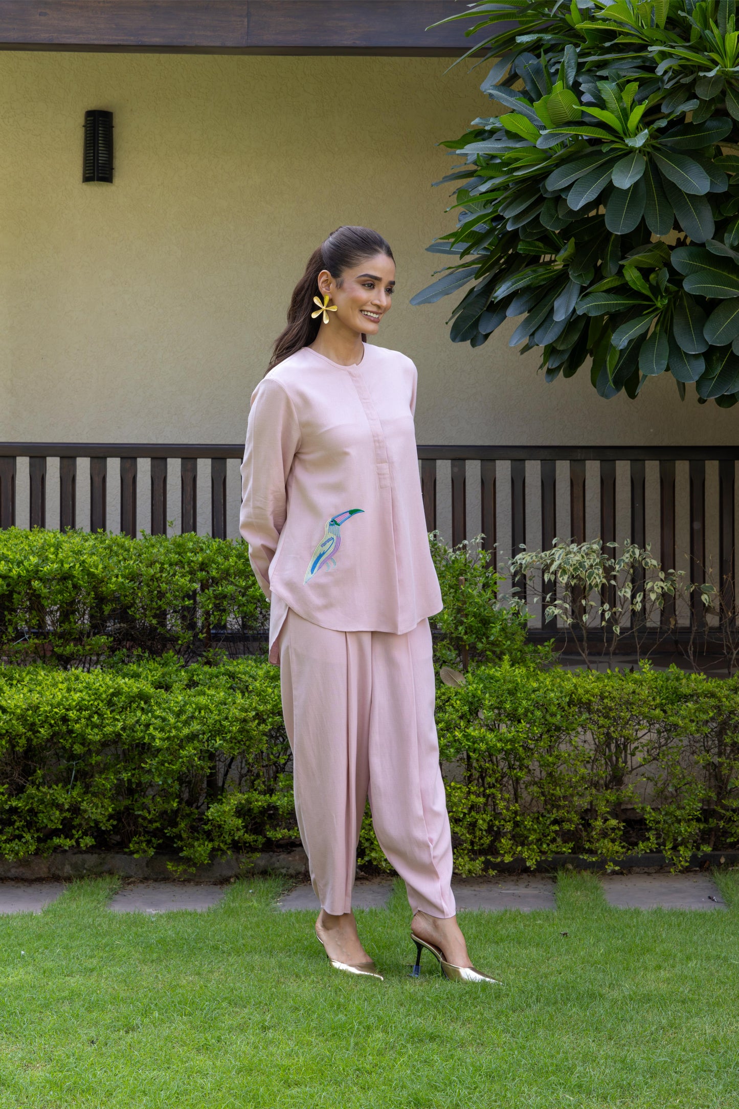 Olena Linen Cord Set - Pink