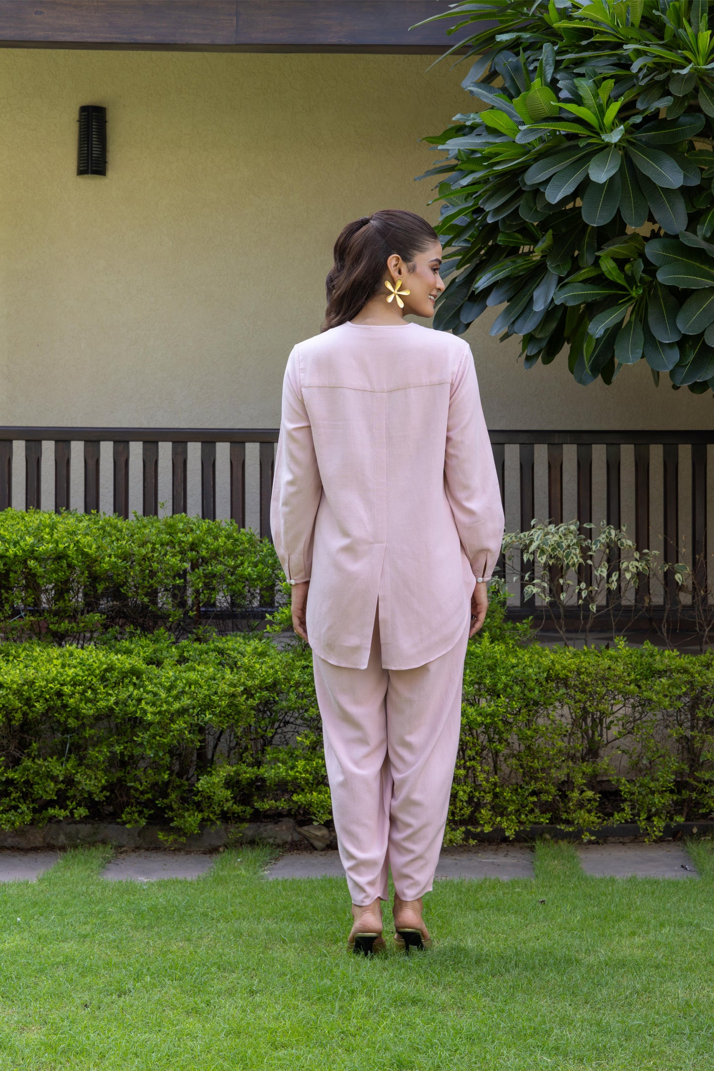 Olena Linen Cord Set - Pink