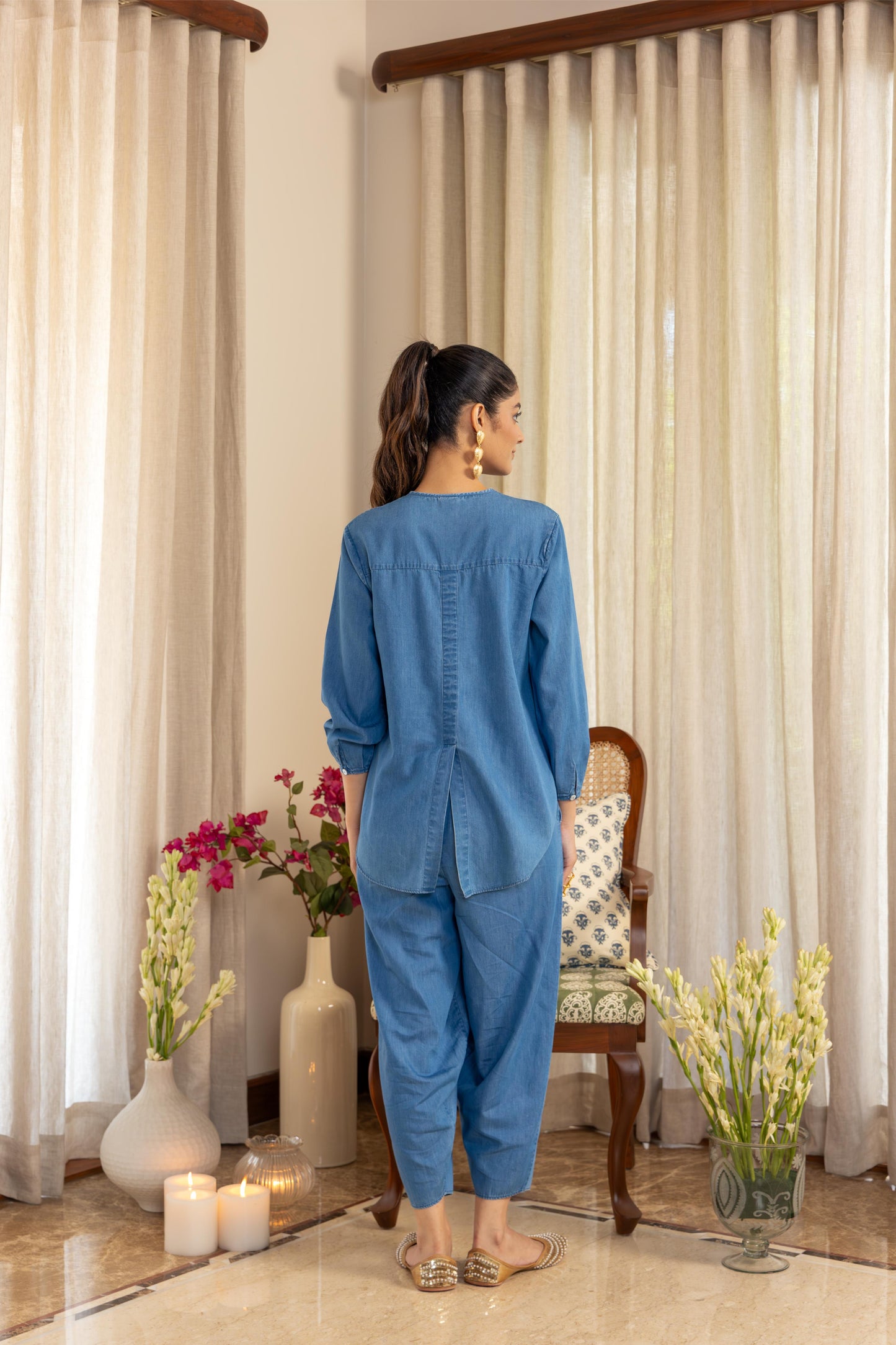 OLENA DRAGONFLY - CO-ORD SET LIGHT BLUE