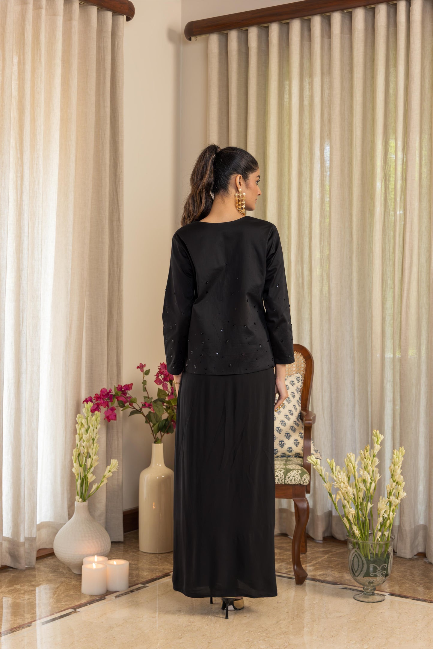 EBONY - THREE PIECE JACKET SET BLACK