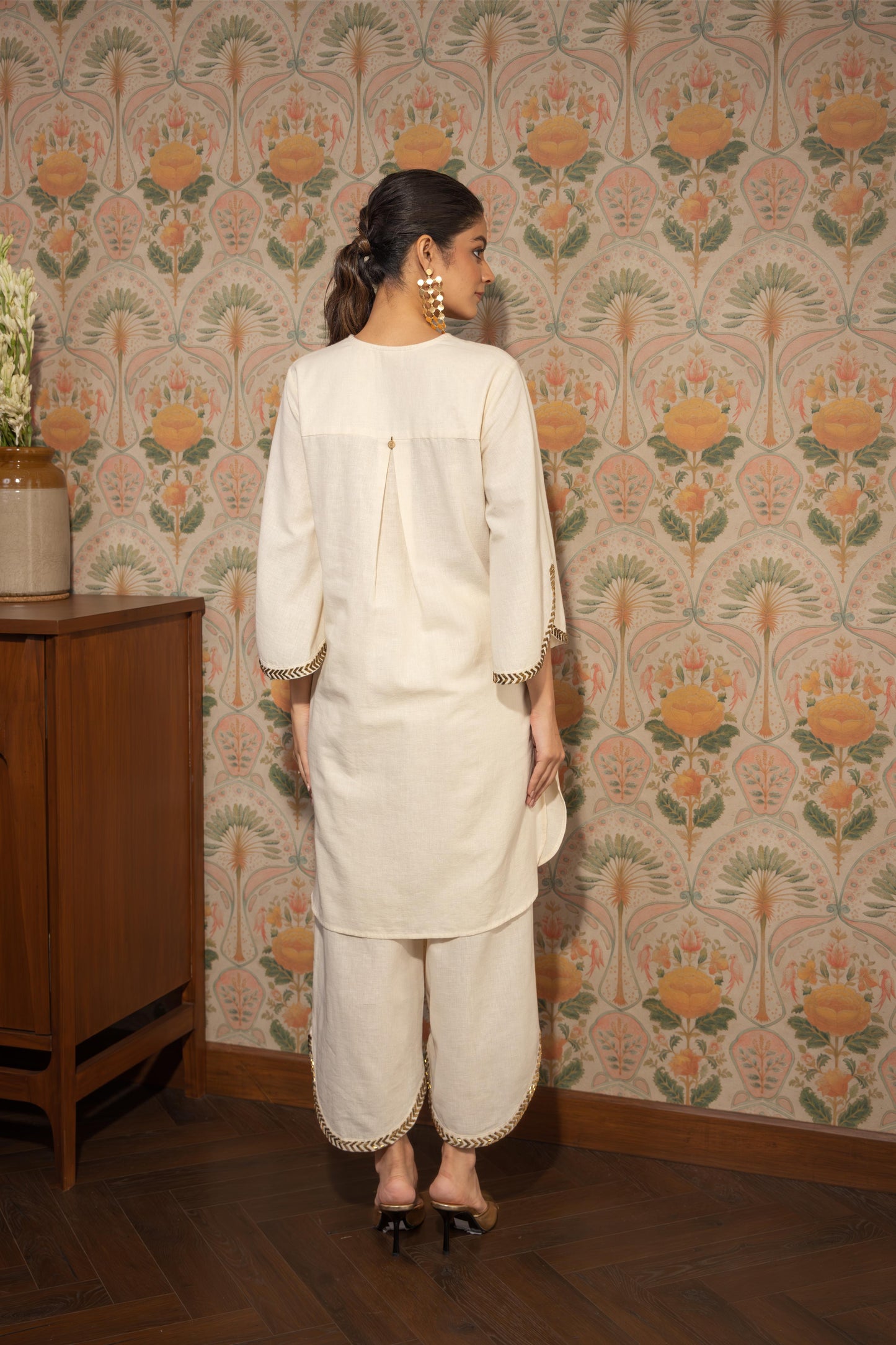 NOOR - KURTA AND PANT SET IVORY
