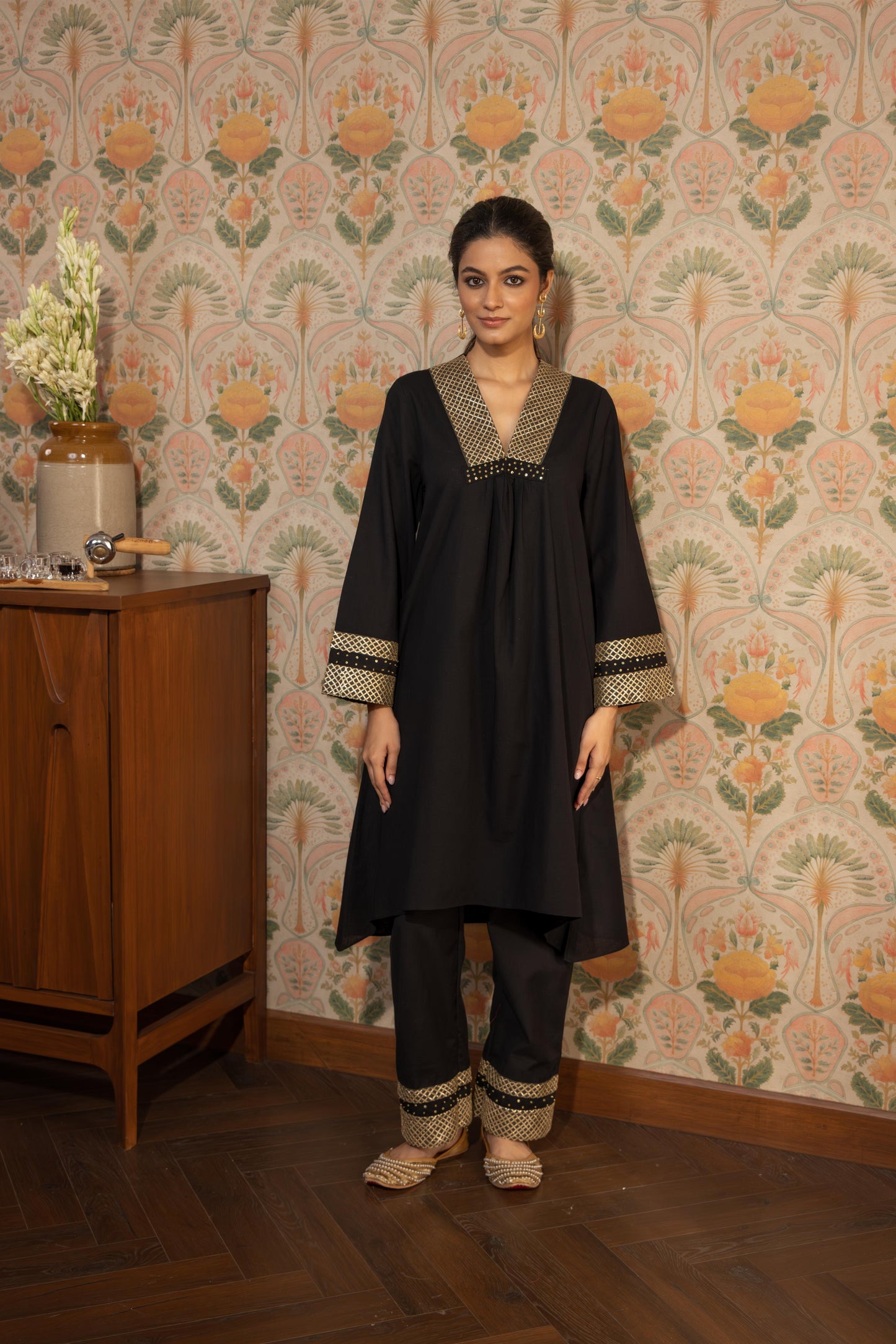 NIA - KURTA AND PANT SET BLACK