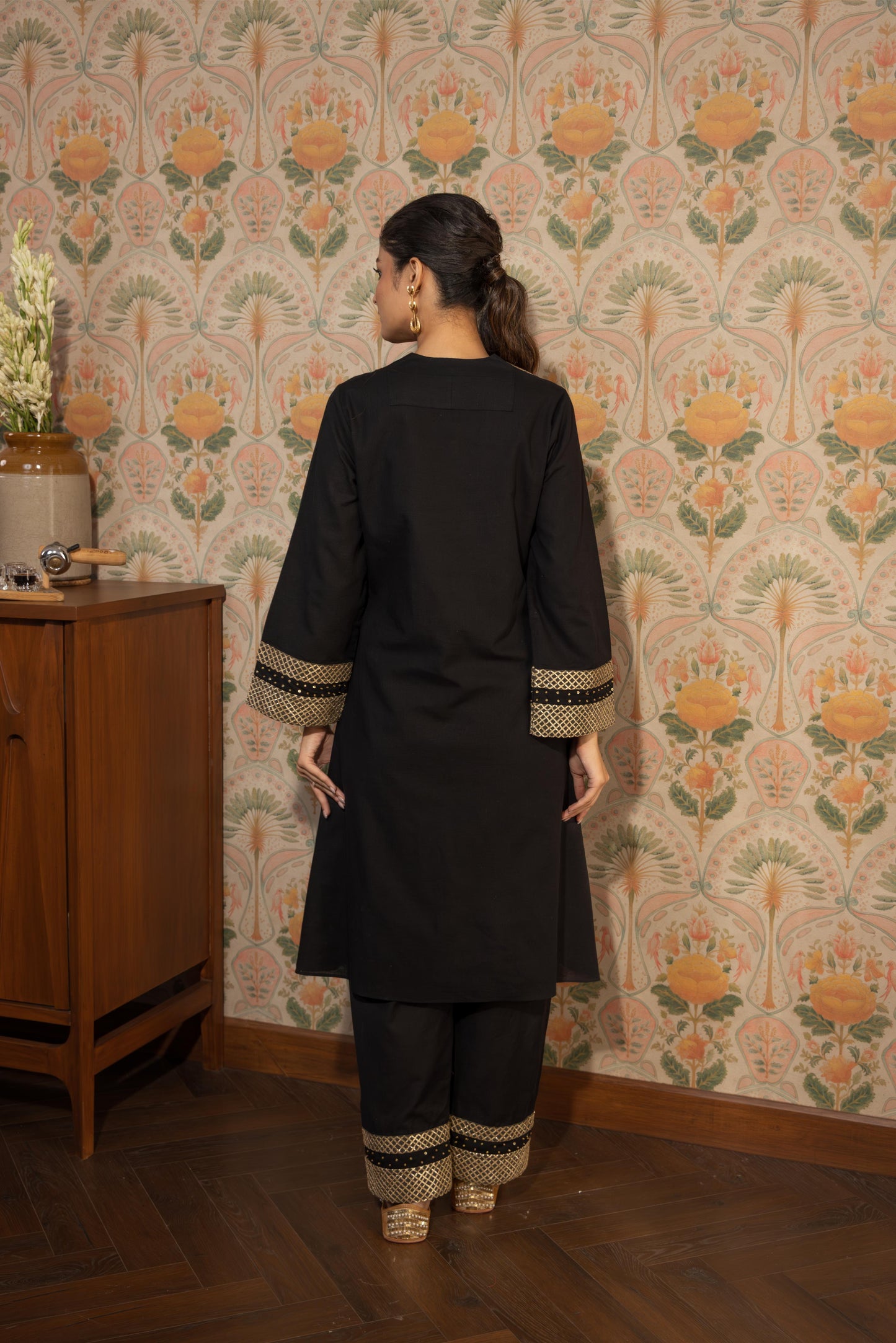 NIA - KURTA AND PANT SET BLACK