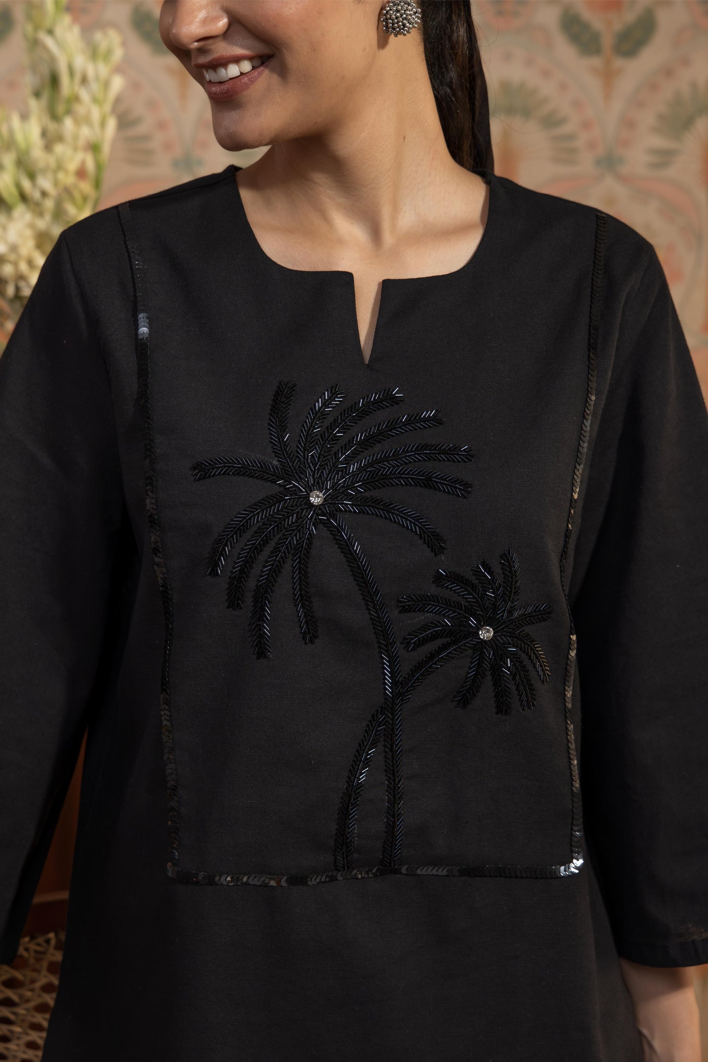 ALORA PALMS - KURTA SET BLACK