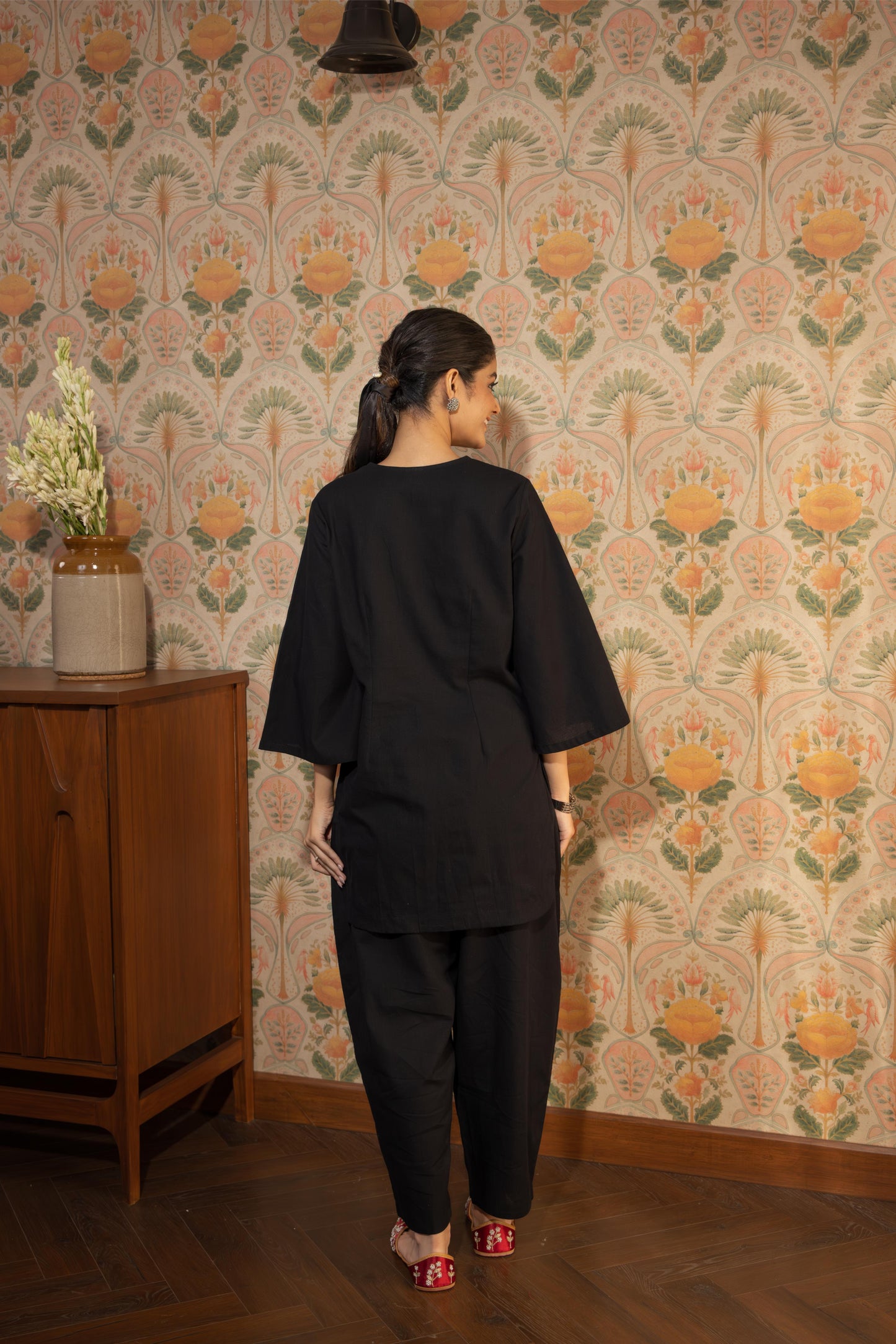 ALORA PALMS - KURTA SET BLACK