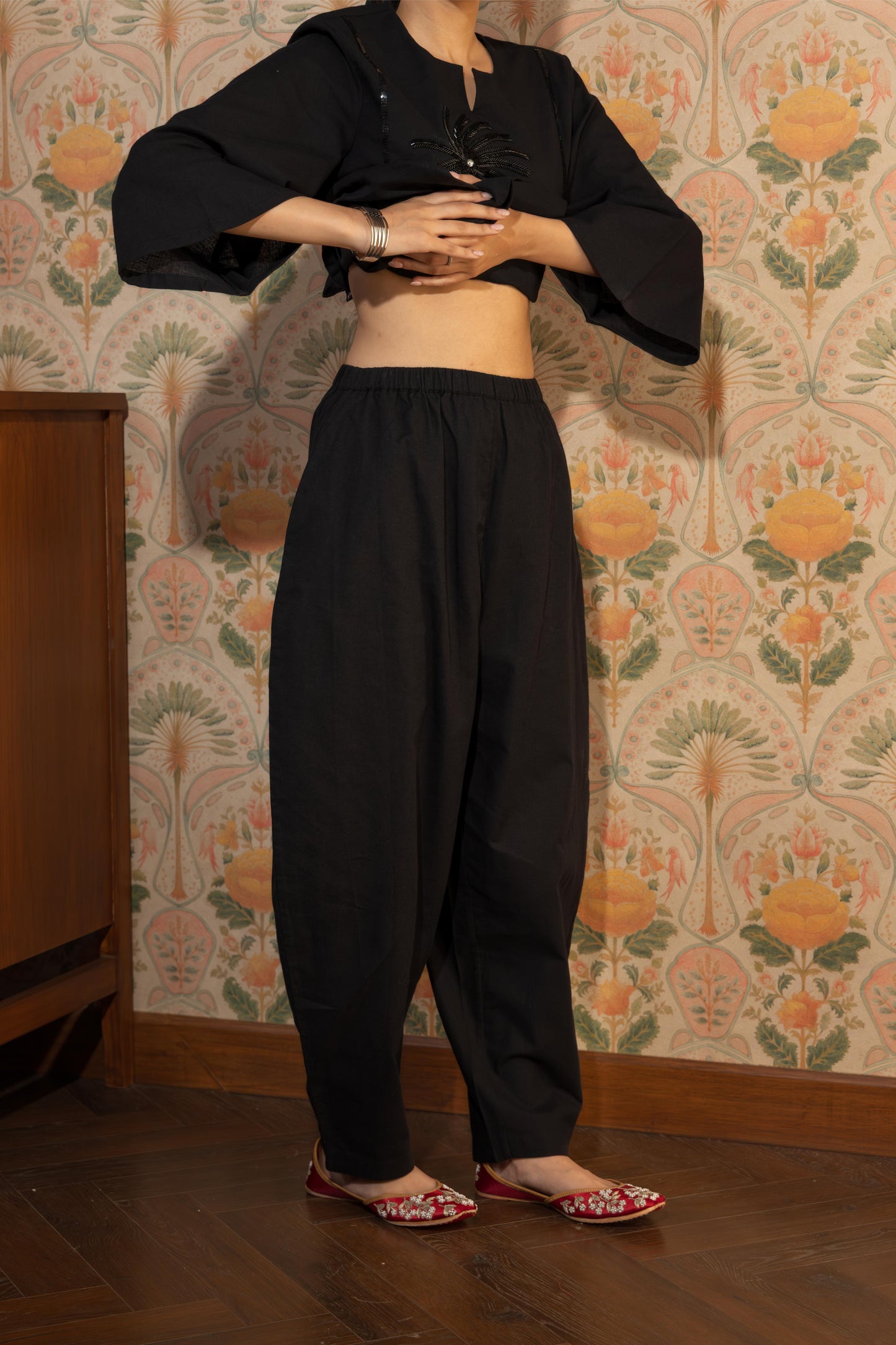 ALORA PALMS - KURTA SET BLACK