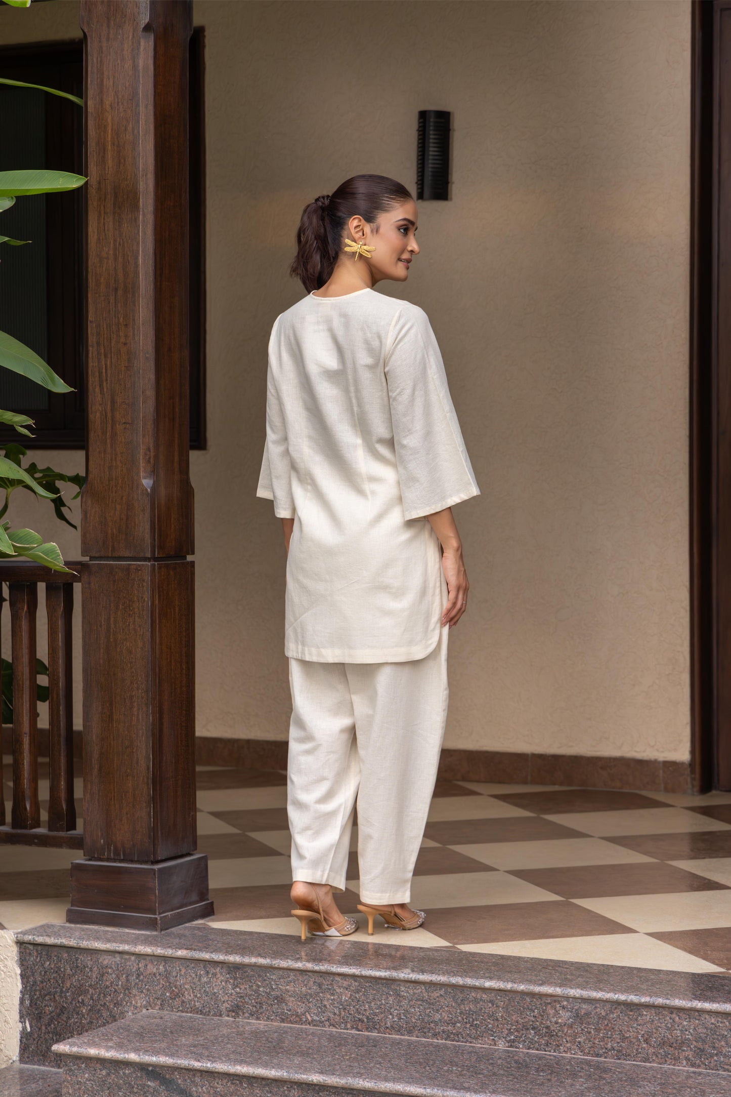 ALORA BUTTERFLY - KURTA SET IVORY
