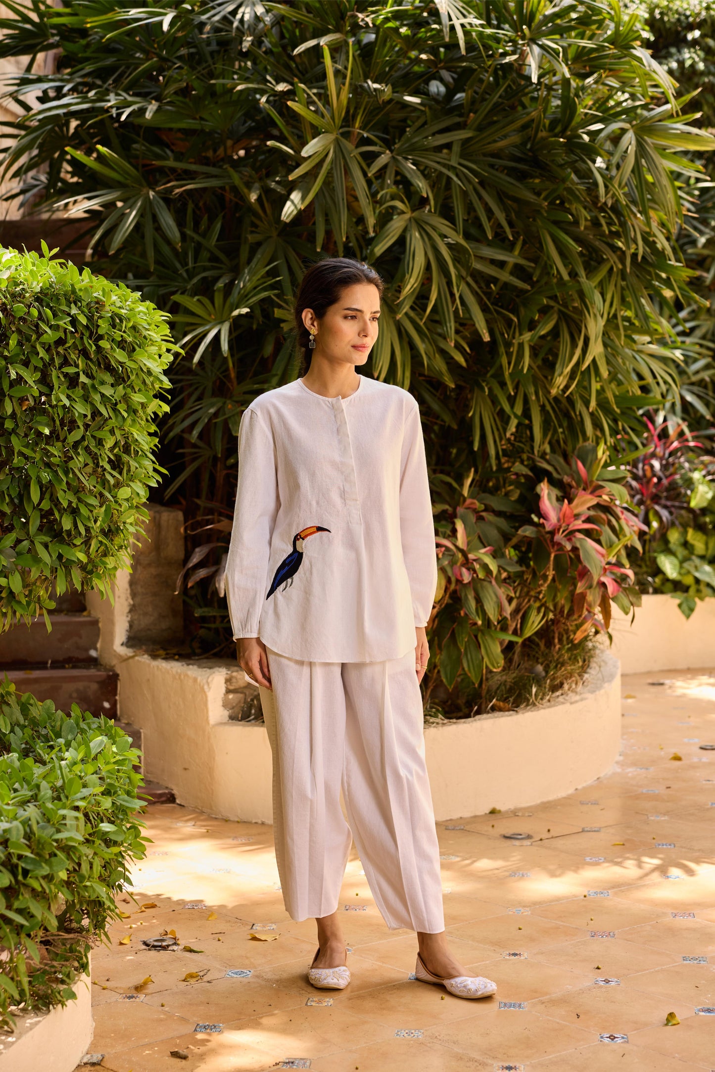 Olena Linen Cord Set - White