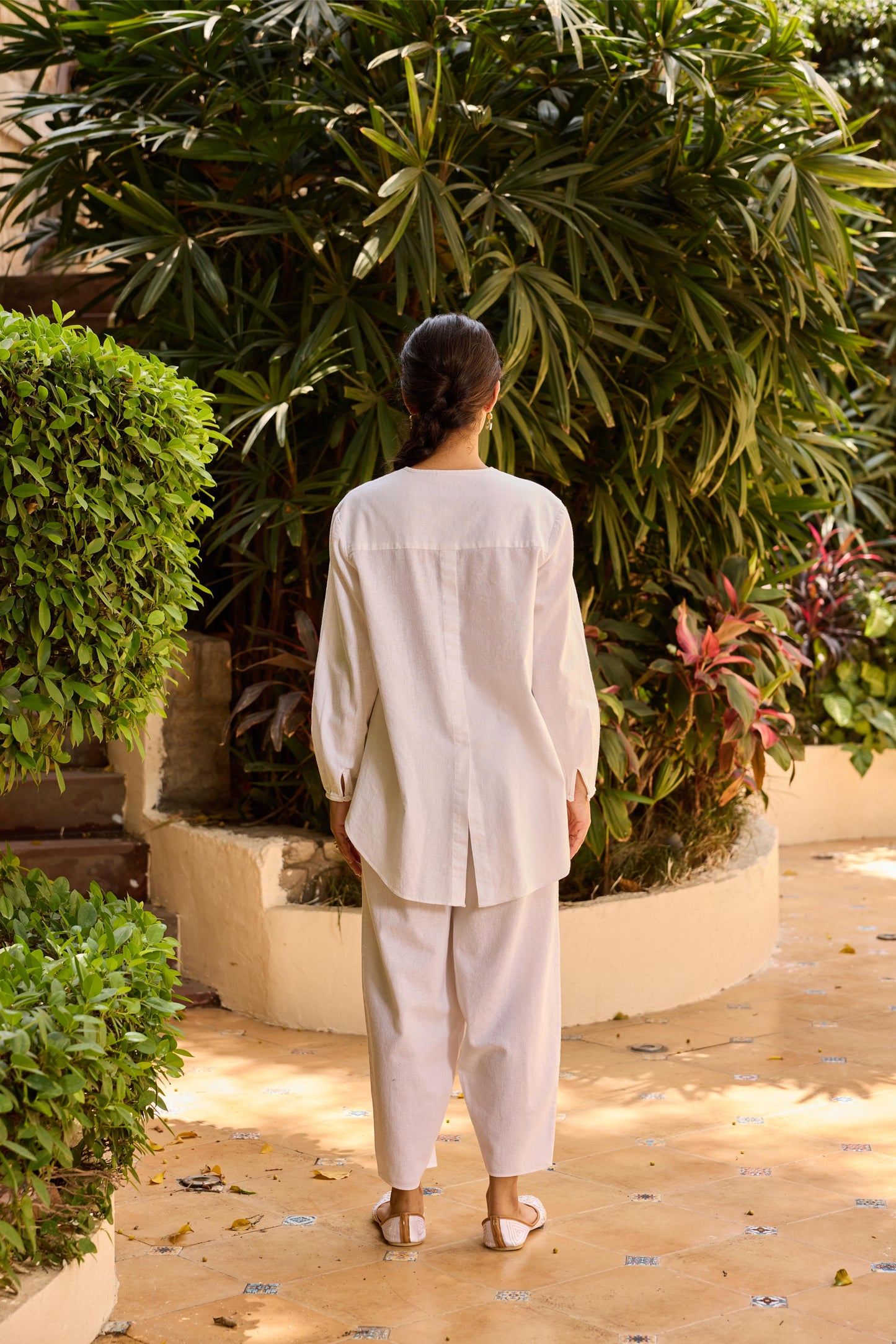 Olena Linen Cord Set - White