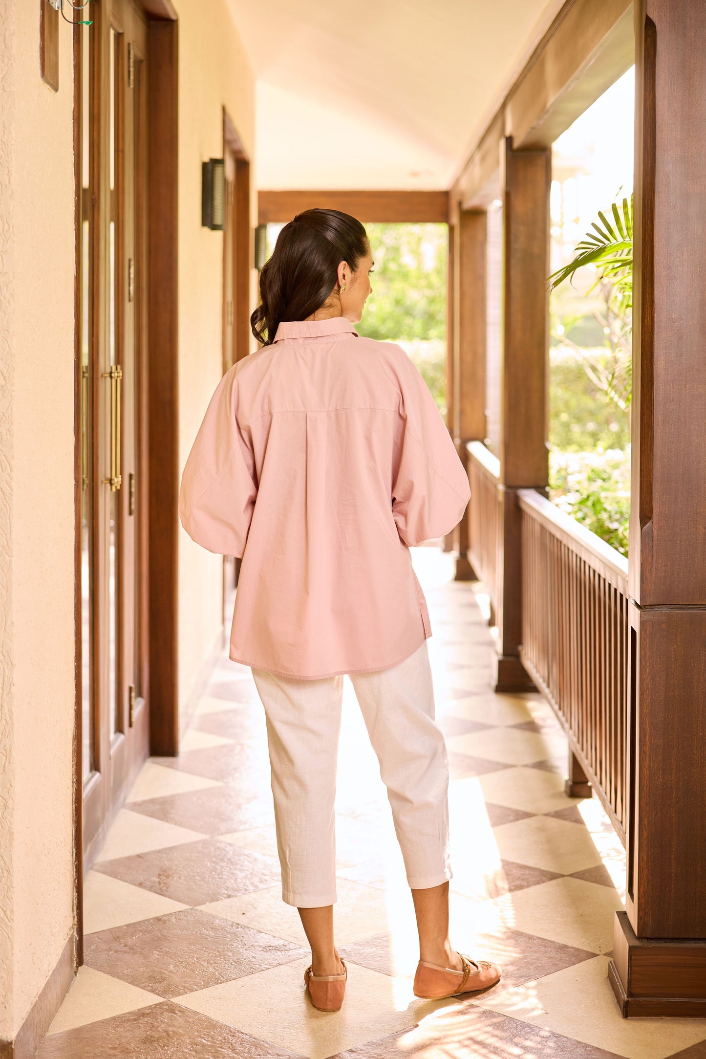 Poppy Poplin Shirt - Dusty Pink
