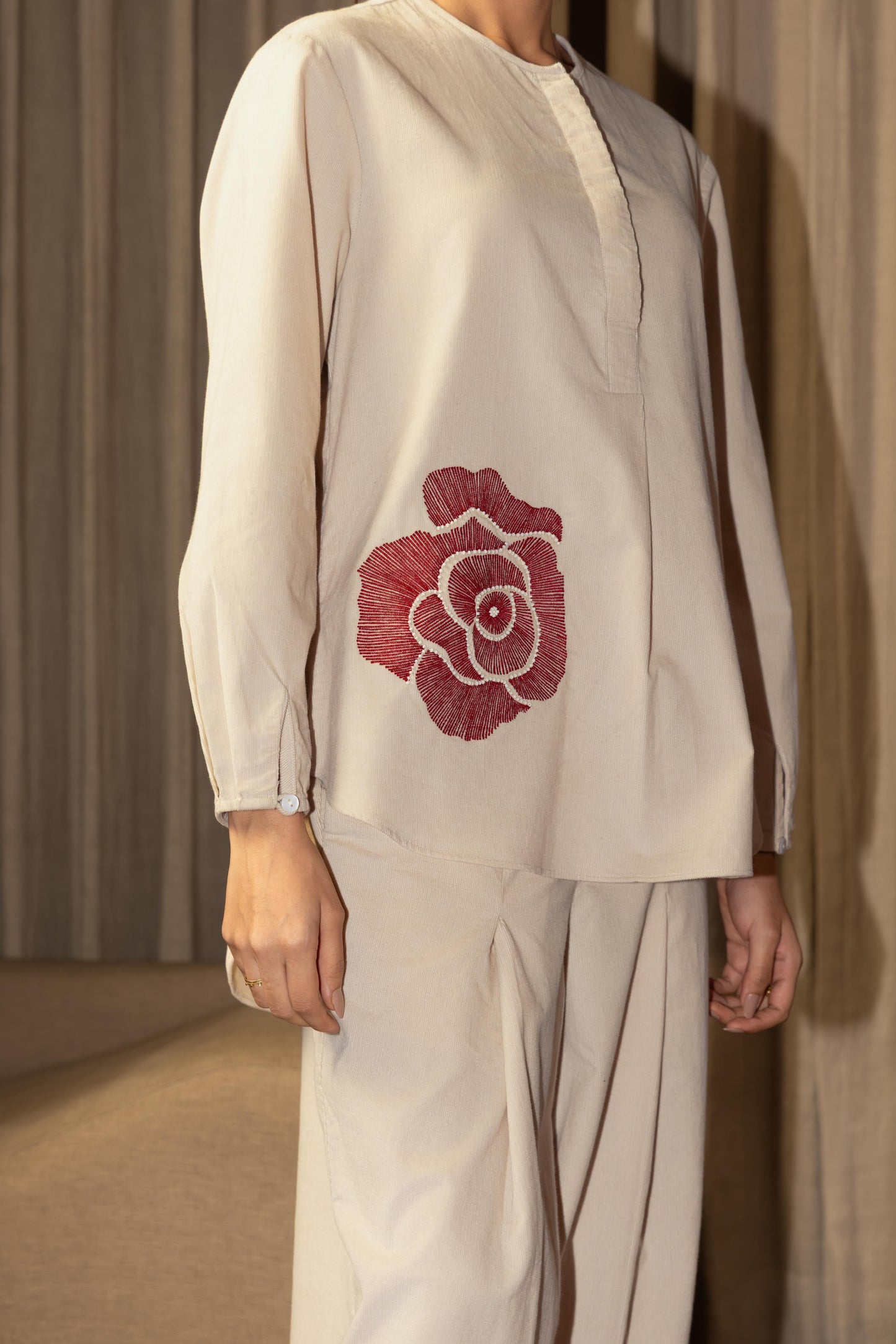 OLENA FLORA - CO-ORD SET BEIGE