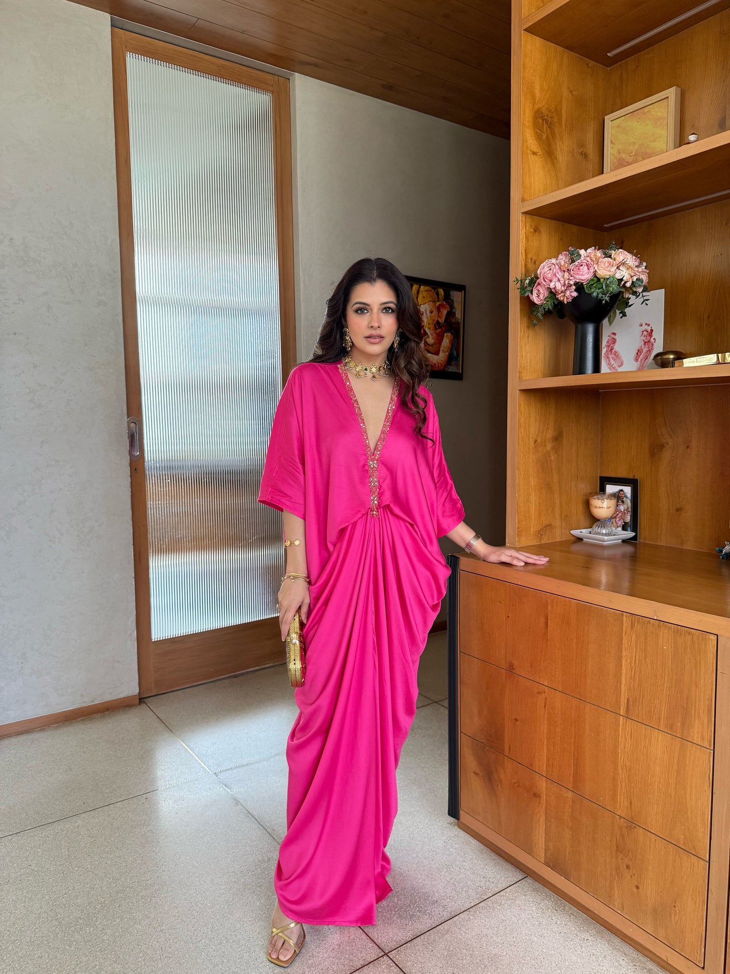 Moonlight Kaftan Dark Pink Astra
