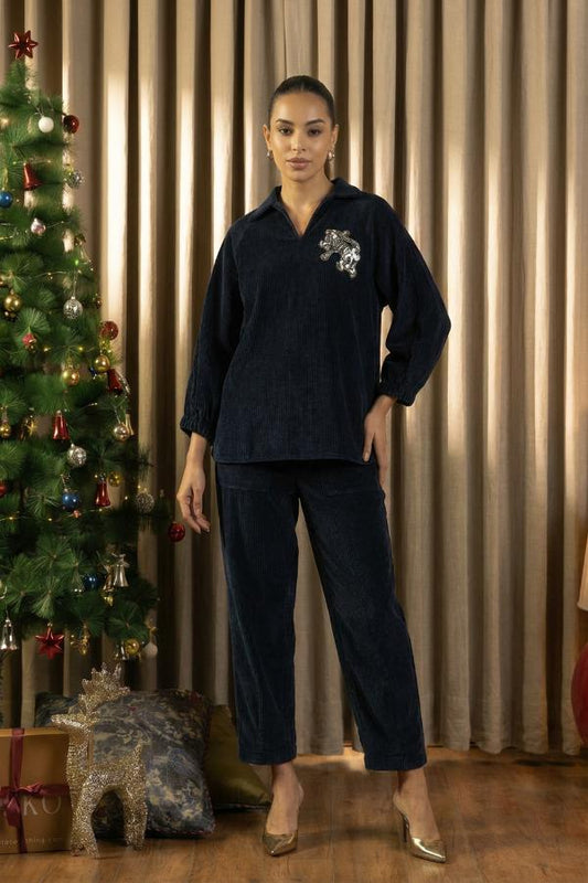 AURA TIGER - CO-ORD SET NAVY