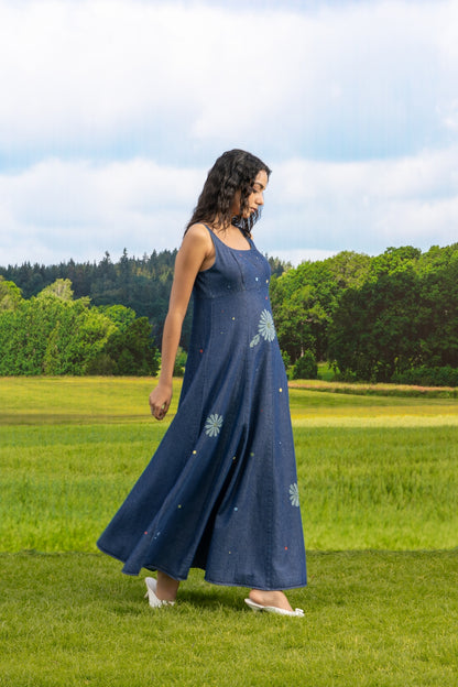 Breeze Dress Dark Wash Bloom
