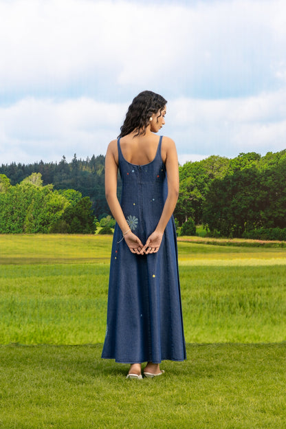 Breeze Dress Dark Wash Bloom