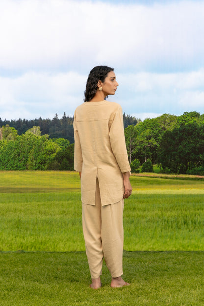 Malona Co-ord Pant Set Beige Whisper Boota