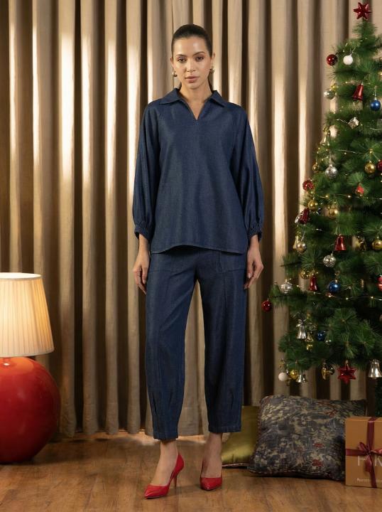 AURA BOHO - CO-ORD SET DARK DENIM