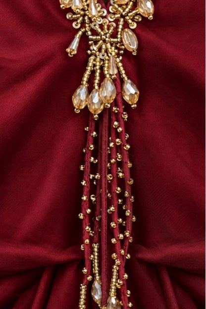 Twilight Kaftan Burgundy Droplets