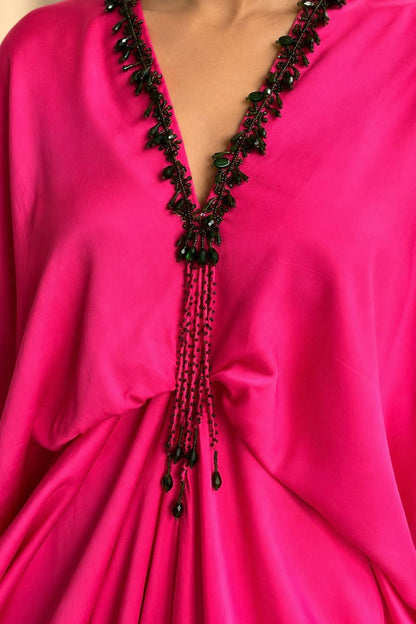 Twilight Kaftan Pink Droplets