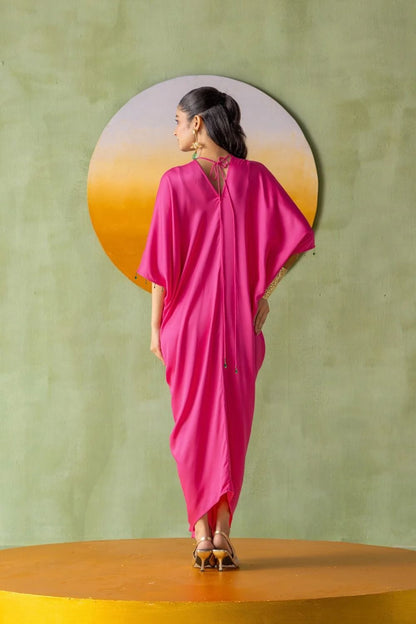Twilight Kaftan Pink Droplets