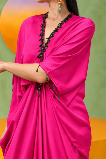 Twilight Kaftan Pink Droplets