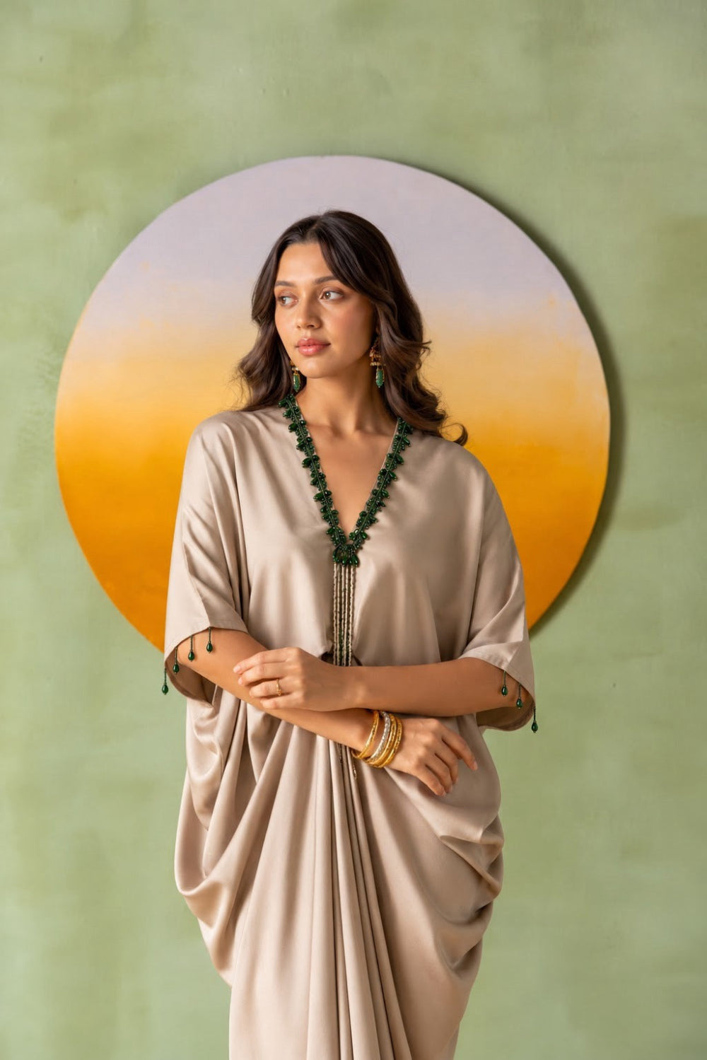 Twilight Kaftan Glam Gold Droplets