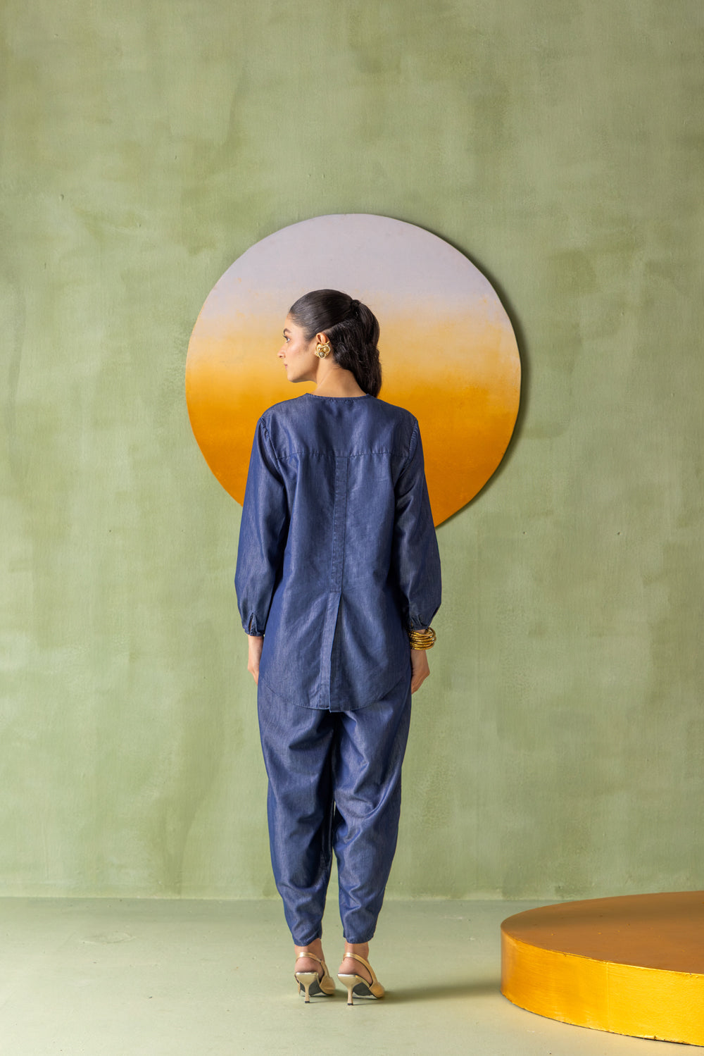 Olena Co-ord Pant Set Dark Wash Petalia