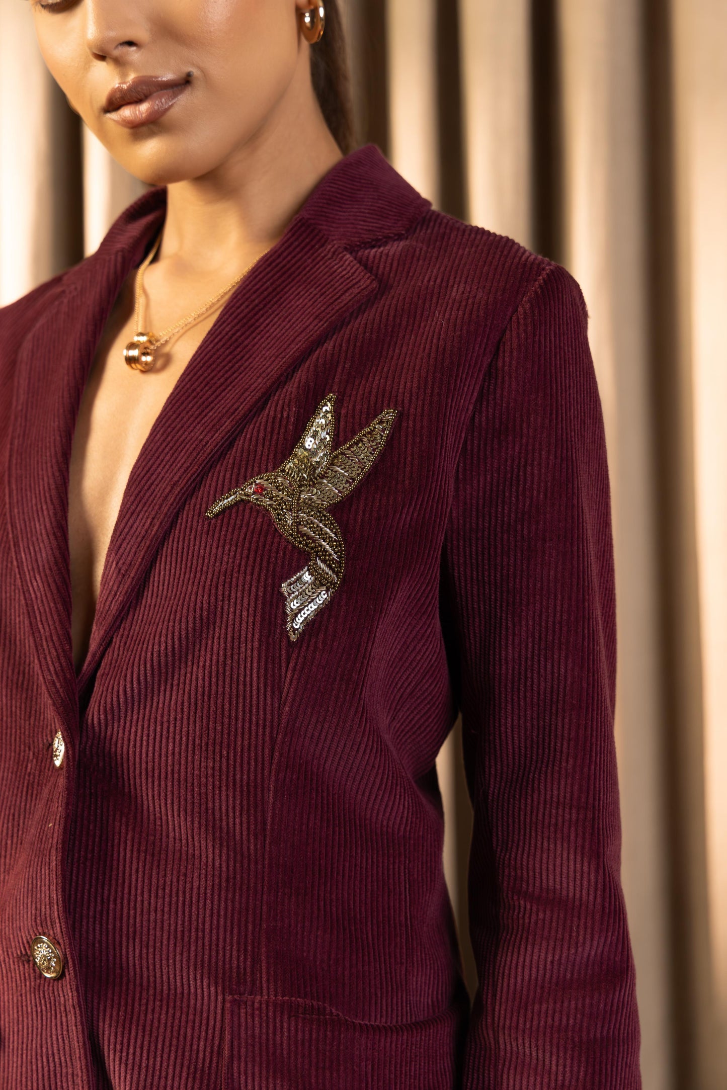 AZURE - JACKET BURGUNDY