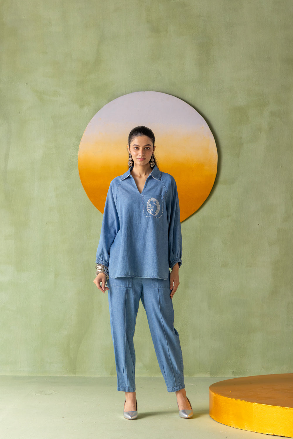 Aura Shirt Light Wash Constellation