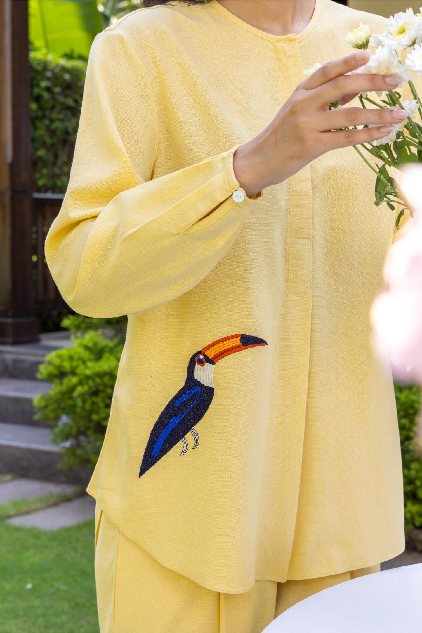 Olena Linen  Cord Set - Yellow