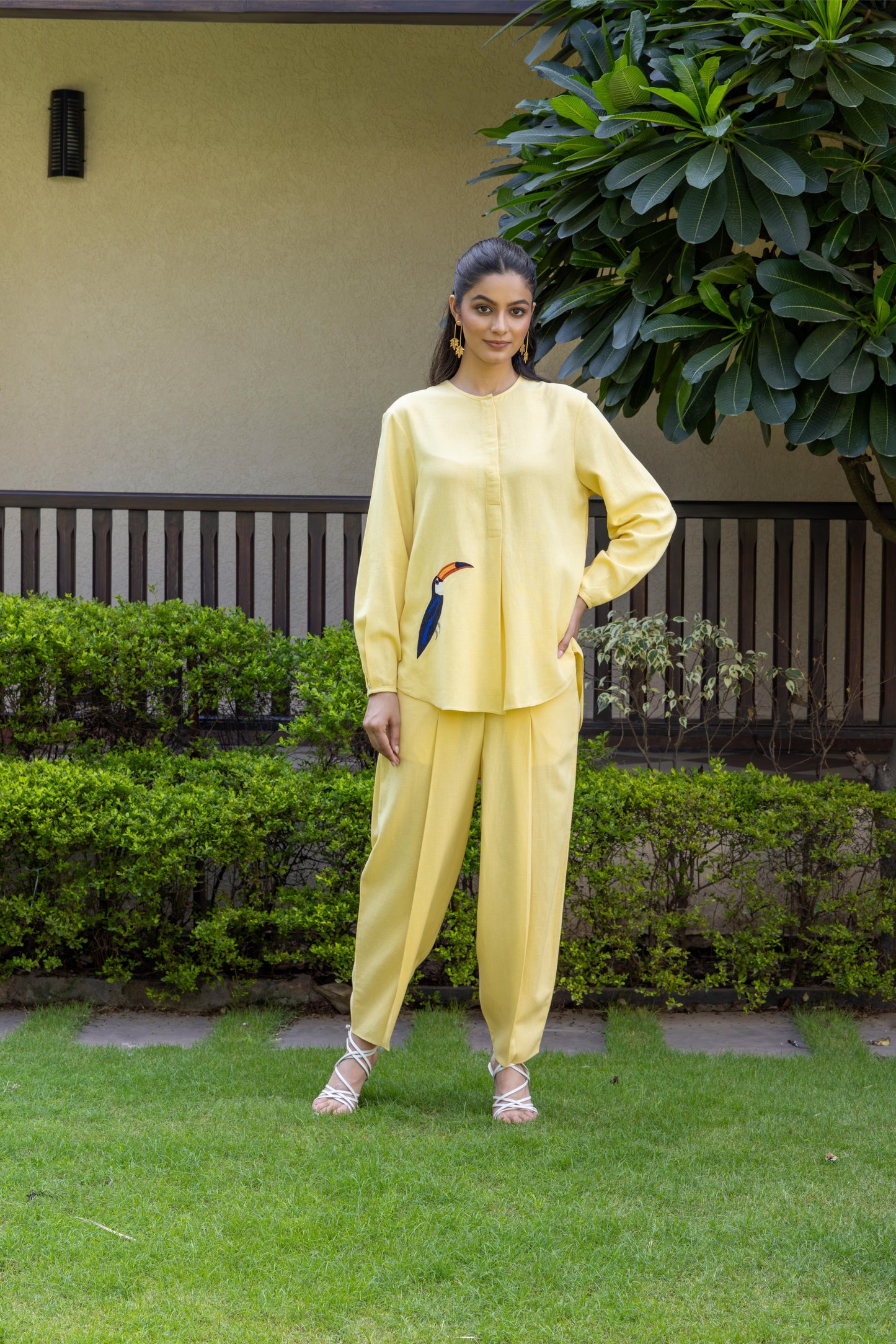 Olena Linen  Cord Set - Yellow