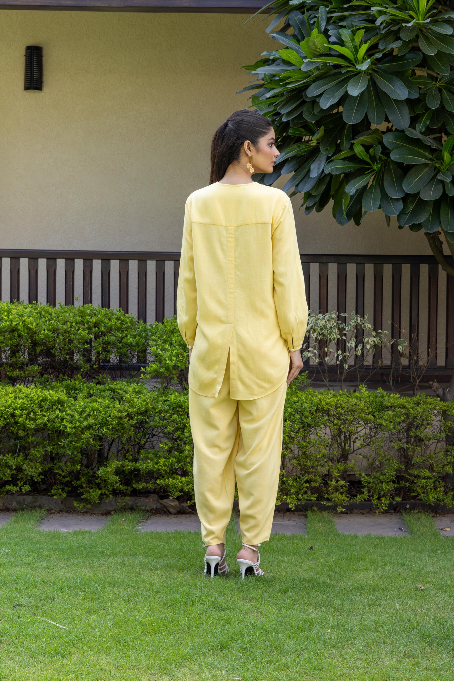 Olena Linen  Cord Set - Yellow