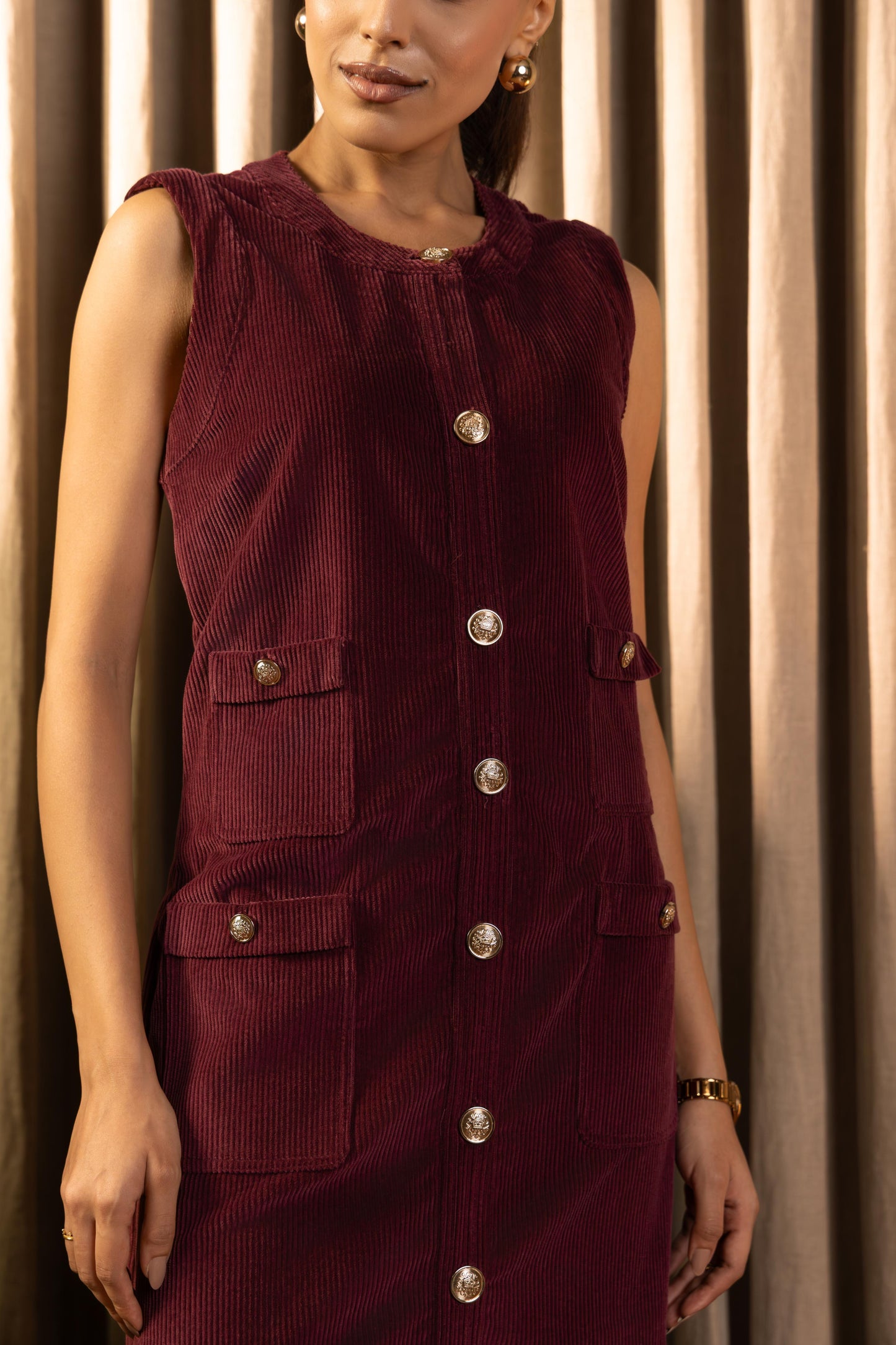 SIONA - DRESS BURGUNDY
