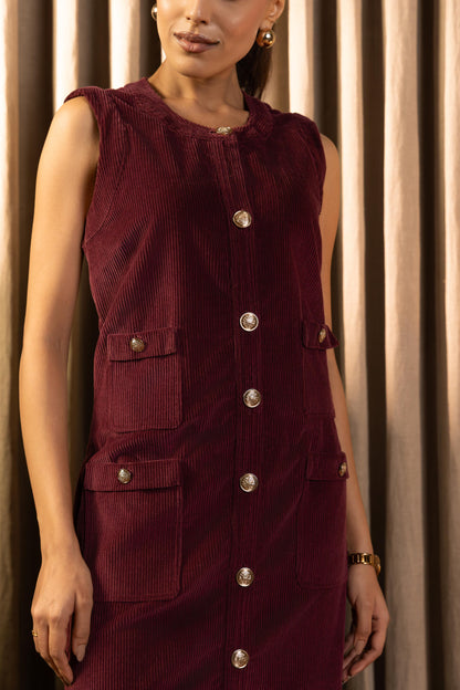 SIONA - DRESS BURGUNDY