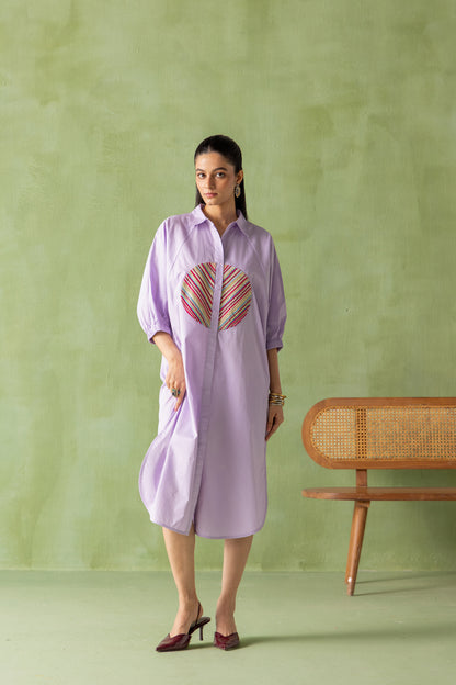 Dia Dress Lavender Split Circle