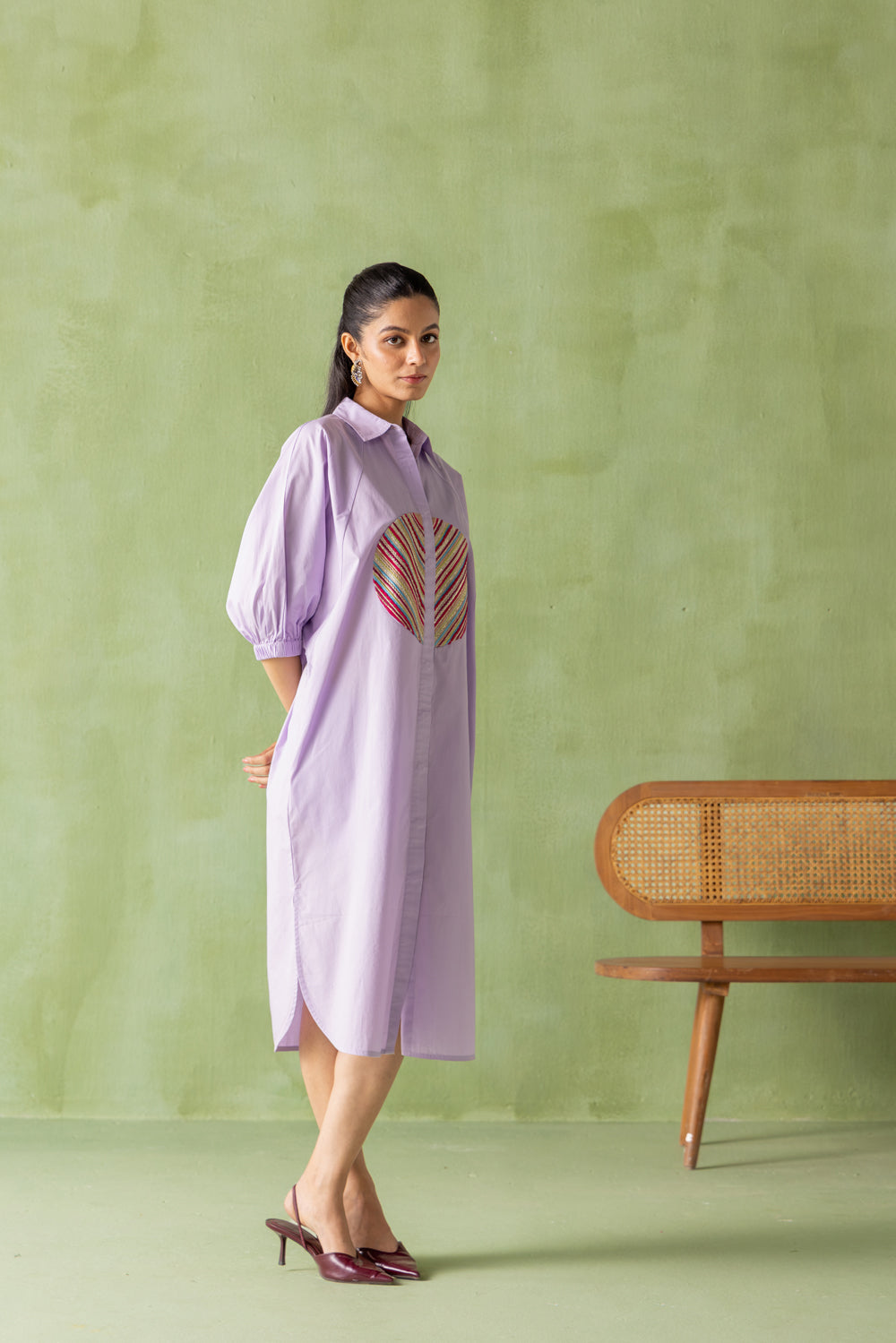 Dia Dress Lavender Split Circle