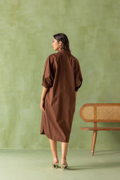 Dia Dress Brown Split Circle