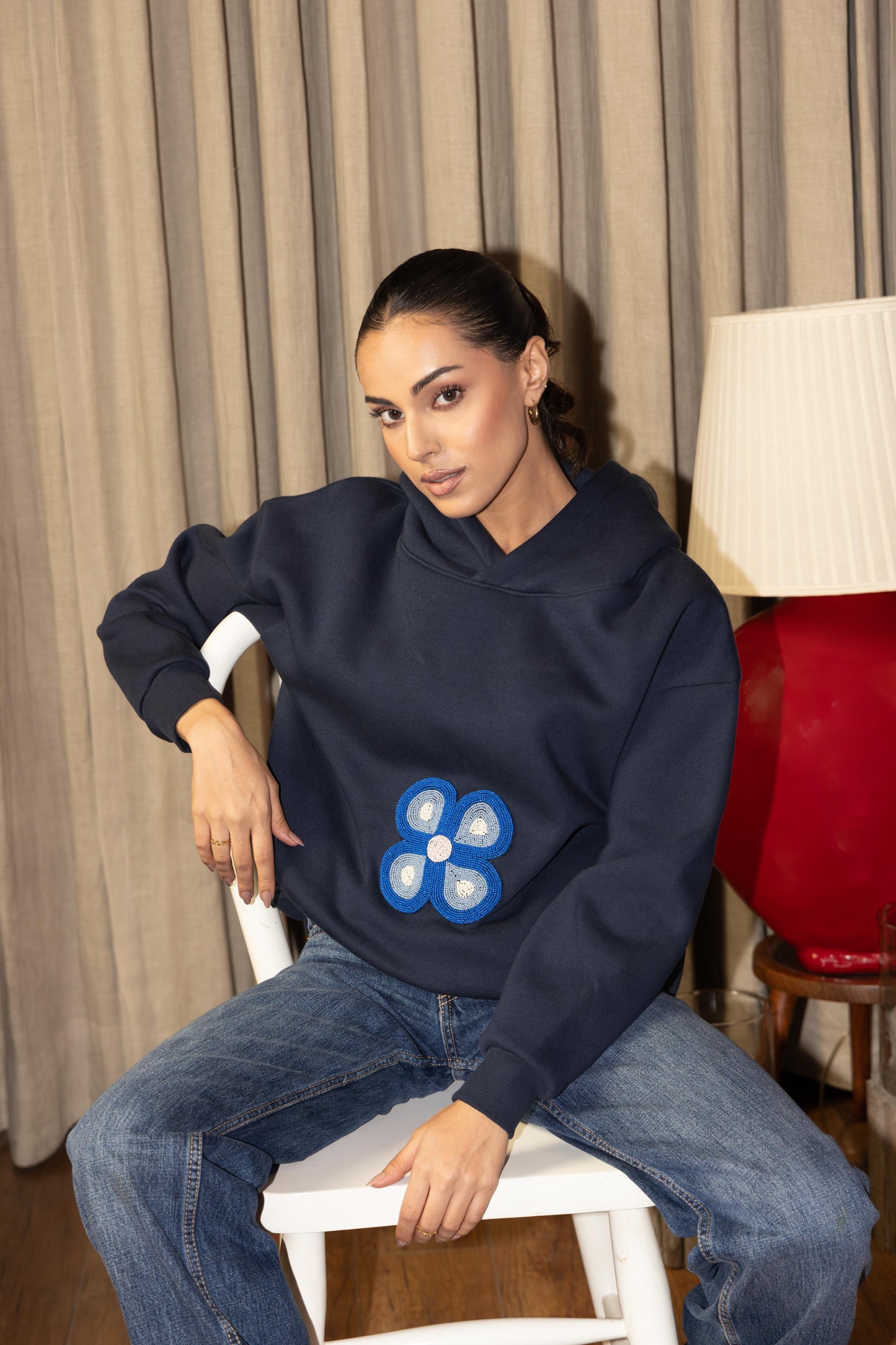 BLUE POPPY - HOODIE NAVY