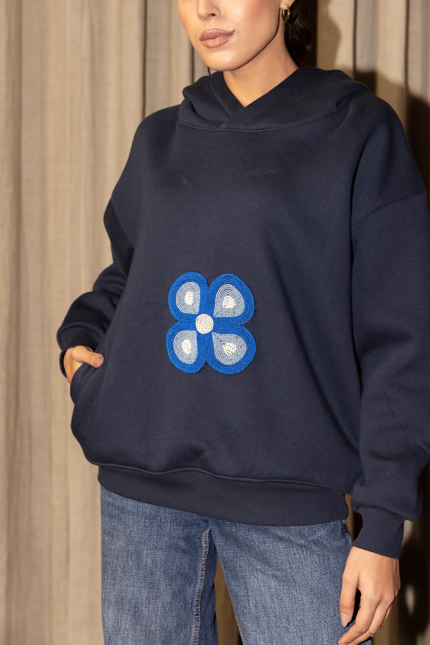 BLUE POPPY - HOODIE NAVY
