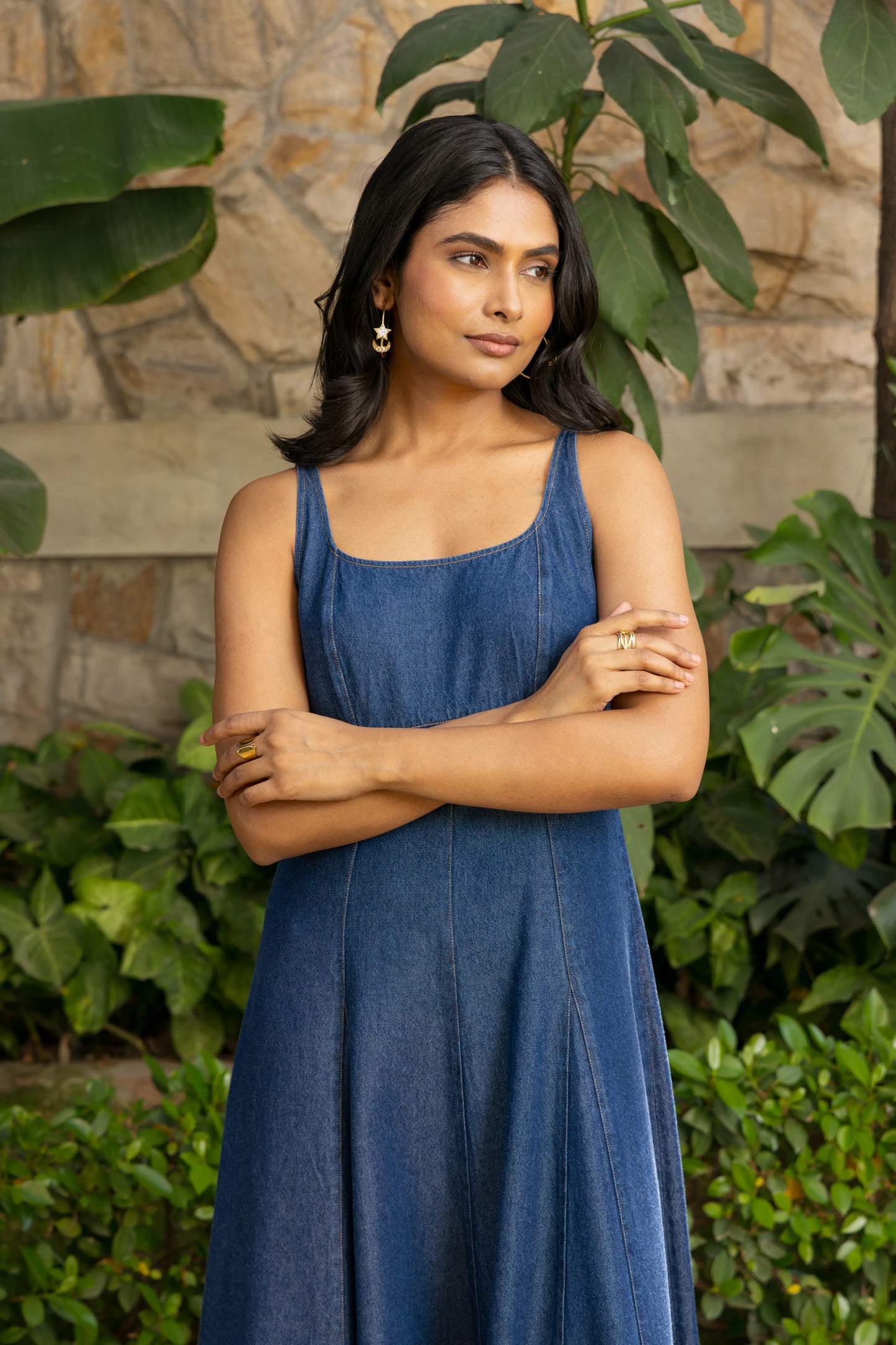 Breeze Dress Dark Wash Stitch