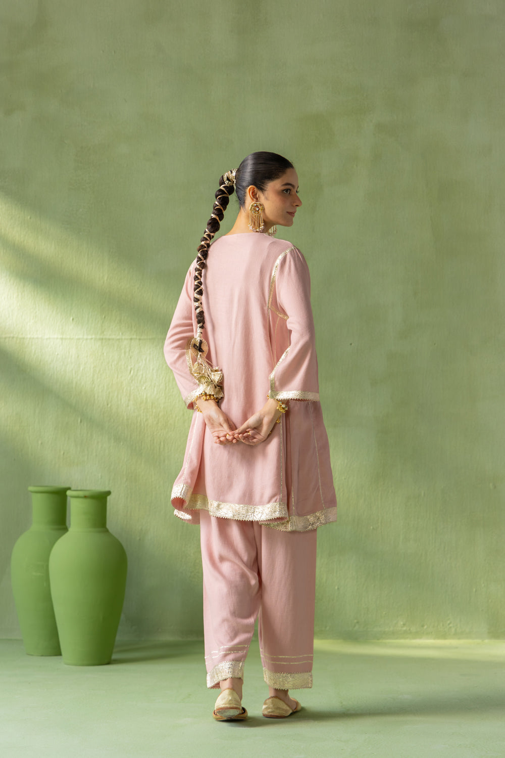 Reva Kurta Salwar Set Light Pink Gota