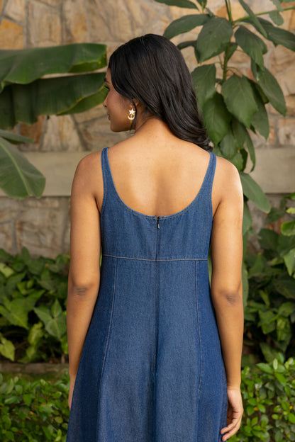 Breeze Dress Dark Wash Stitch