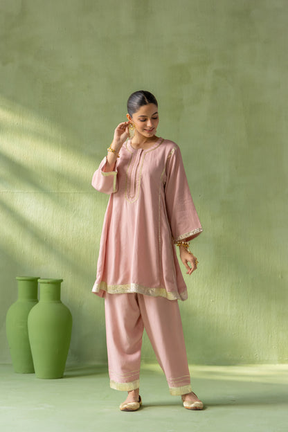 Reva Kurta Salwar Set Light Pink Gota