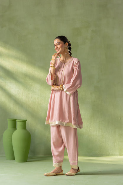 Reva Kurta Salwar Set Light Pink Gota