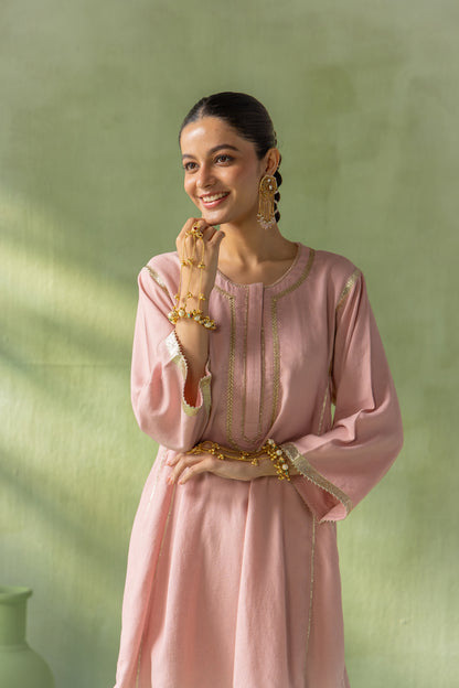 Reva Kurta Salwar Set Light Pink Gota