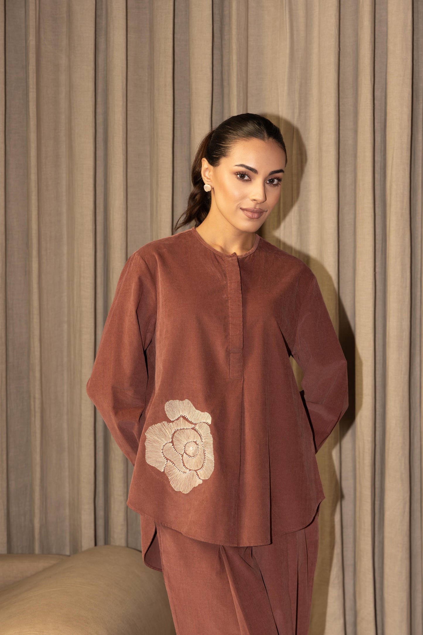 OLENA FLORA - CO-ORD SET RUST