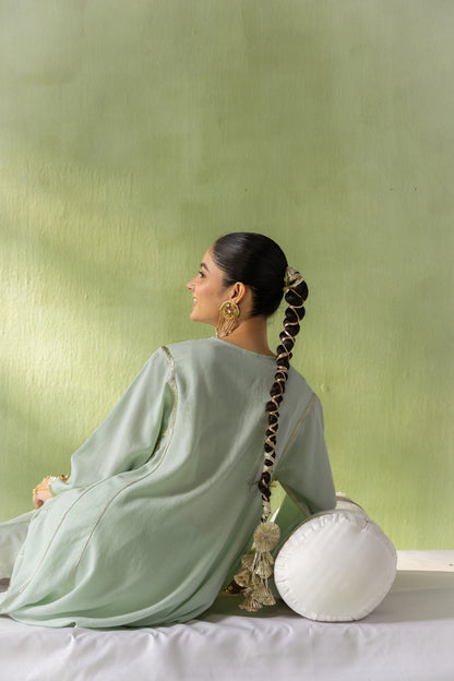 Reva Kurta Salwar Set Light Green Gota